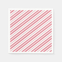 Guardanapo De Papel Peppermint Christmas Candy Cane Stripes