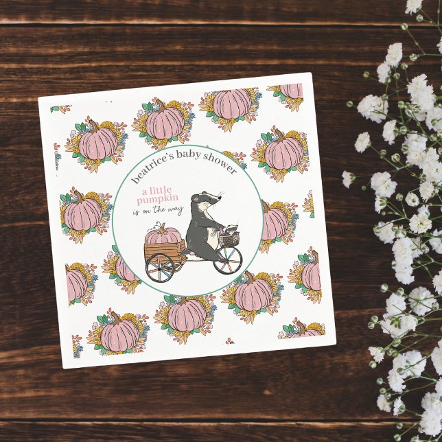 Guardanapo De Papel Pequena Abóbora no Chá de fraldas Way Girl (Criador carregado)