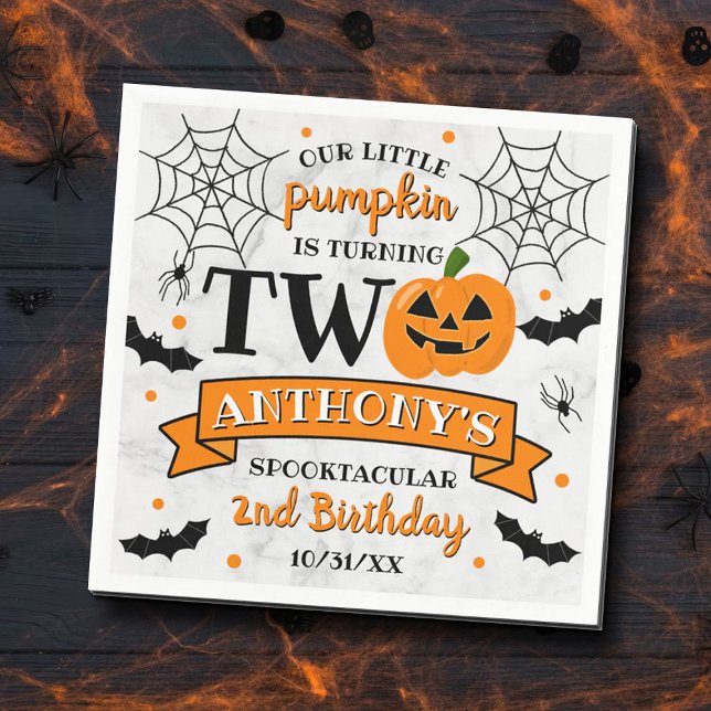Guardanapo De Papel Pequena Abóbora Transformando Dois segundos aniver (Criador carregado)