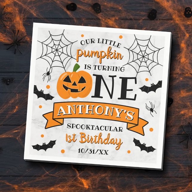 Guardanapo De Papel Pequena Abóbora Transformando Um primeiro aniversa (Criador carregado)