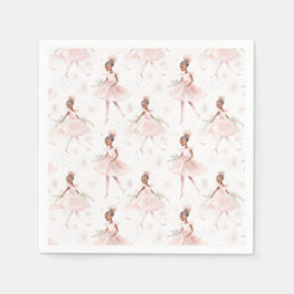 Guardanapo De Papel Pequena Ballerina #2 - Menina Negra