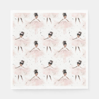 Guardanapo De Papel Pequena Ballerina #6 - Menina Negra