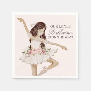 Guardanapo De Papel Pequena Ballerina Plates, cor-de-rosa, decência do