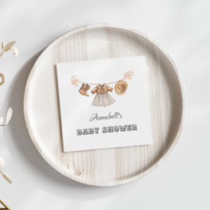 Guardanapo De Papel Pequena Cowgirl Hat Boots Chá de fraldas De Vestid