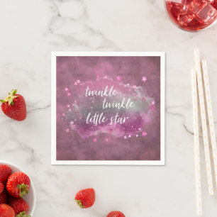 Guardanapo De Papel Pequena Estrela Brilhante Cinzas de Prata Rosa-R