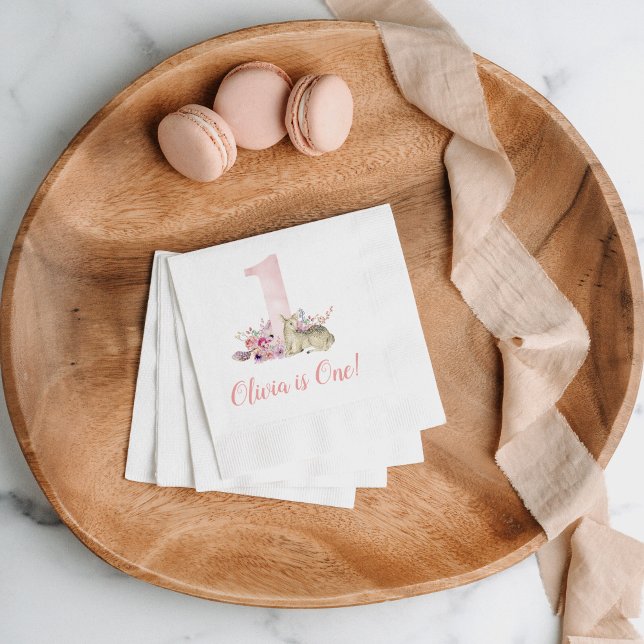 Guardanapo De Papel Pequena Festa de aniversário de Veado Personalizad (Criador carregado)