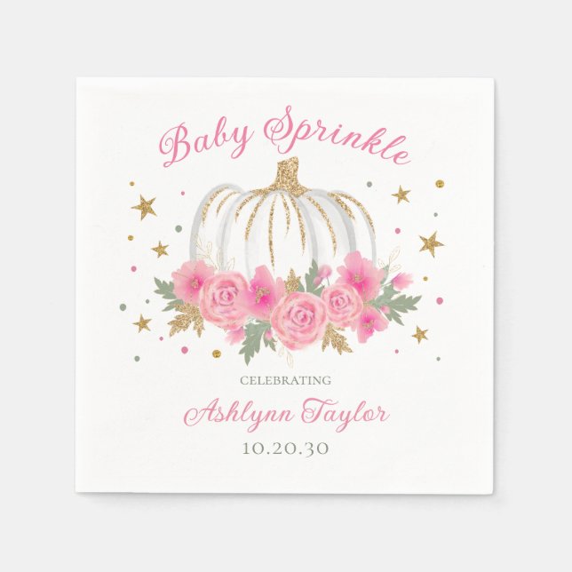 Guardanapo De Papel Pequena Garota da Abóbora Sprinkle (Frente)