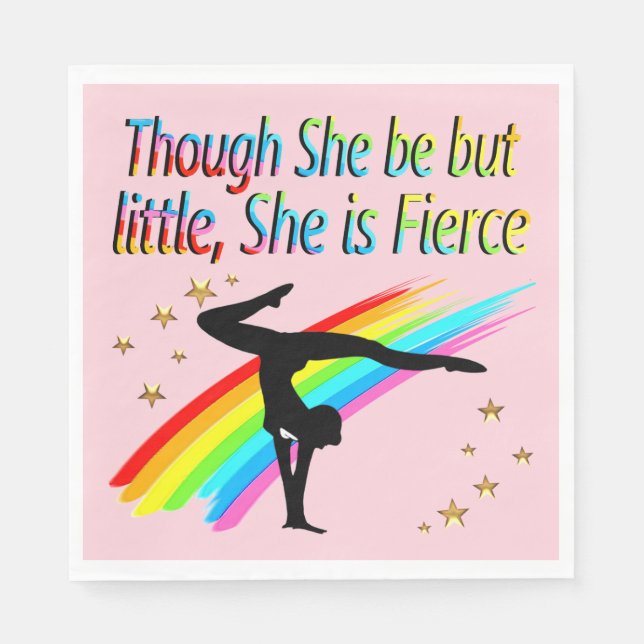 GUARDANAPO DE PAPEL PEQUENA, MAS FIERCE GYMNAST DESIGN (Frente)