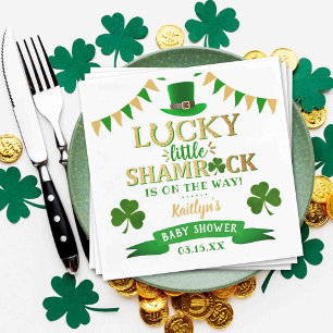 Guardanapo De Papel Pequena Rua do Shamrock, Chá de fraldas do Dia de 