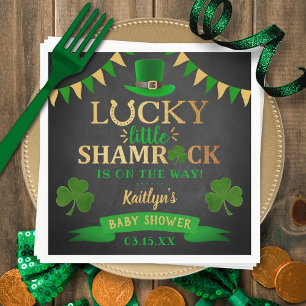 Guardanapo De Papel Pequena Rua do Shamrock, Chá de fraldas do Dia de