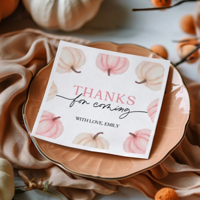 Guardanapo De Papel Pequeno Abóbora Transformando Um Aniversário (Criador carregado)