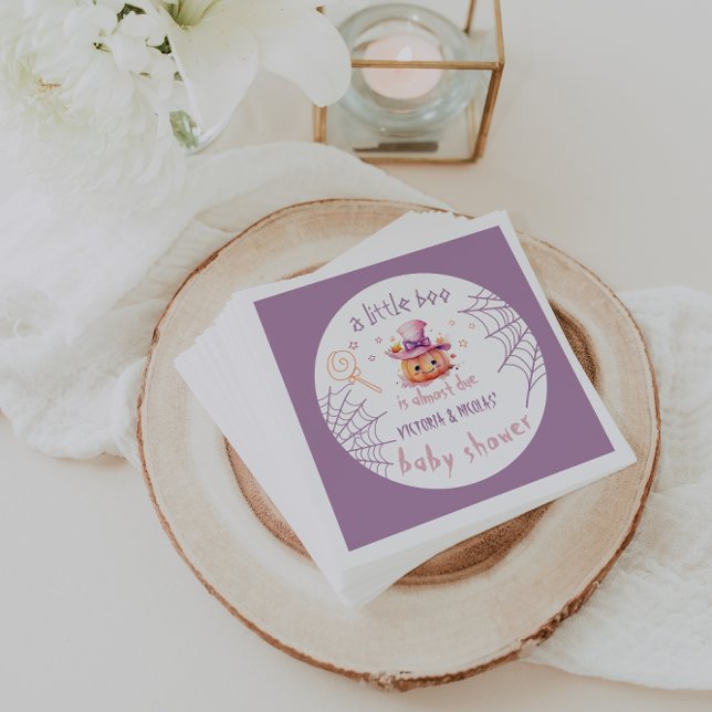 Guardanapo De Papel Pequeno Boo Quase Devido Chá De Bebê De Halloween (Criador carregado)