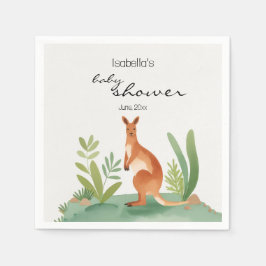 Guardanapo De Papel Pequeno Chá de fraldas Canguru Cangurado