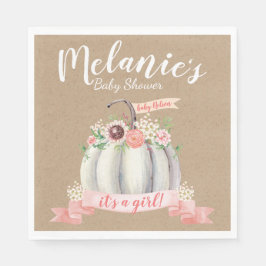 Guardanapo De Papel Pequeno Chá de fraldas de Abóbora