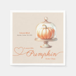 Guardanapo De Papel Pequeno Chá de fraldas de Abóbora - Elegância do o