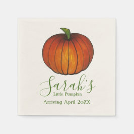 Guardanapo De Papel Pequeno Chá de fraldas de Abóbora Laranja Personal