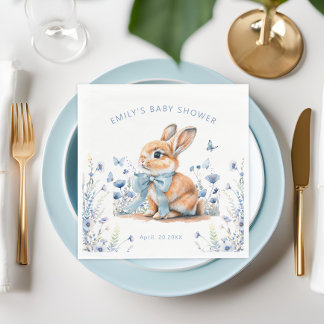 Guardanapo De Papel Pequeno Chá de fraldas de Bunny Wildflower