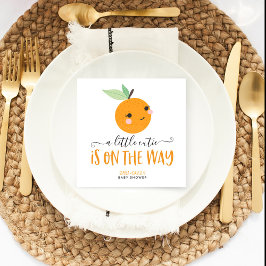 Guardanapo De Papel Pequeno Chá de fraldas de Citros Cocktail Napkin