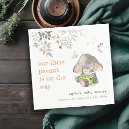 Guardanapo De Papel Pequeno Chá de fraldas de Folhagem de Elefante de 