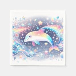 Guardanapo De Papel Pequeno Chá de fraldas de golfinho encantado