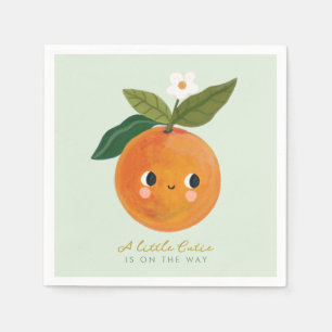 Guardanapo De Papel Pequeno Chá de fraldas de Laranja Cutie