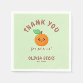 Guardanapo De Papel Pequeno Chá de fraldas de Laranja Cutie