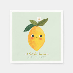 Guardanapo De Papel Pequeno Chá de fraldas de Limão Cutie