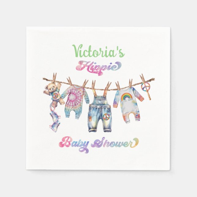 Guardanapo De Papel Pequeno Chá de fraldas de Linha de Fechamento Hipp (Frente)