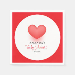 Guardanapo De Papel Pequeno Chá de fraldas de Namorados Sweetheart mín