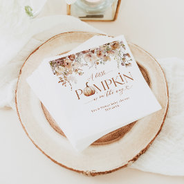 Guardanapo De Papel Pequeno Chá de fraldas de Pumpkin Queda Floral