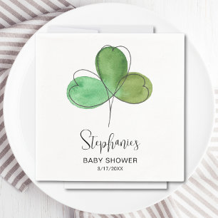 Guardanapo De Papel Pequeno Chá de fraldas de Shamrock