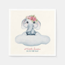 Pequeno Chá de fraldas Elefante Cutie Napkins