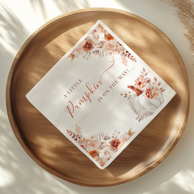 Guardanapo De Papel Pequeno Chá de fraldas Floral de Abóbora (Criador carregado)