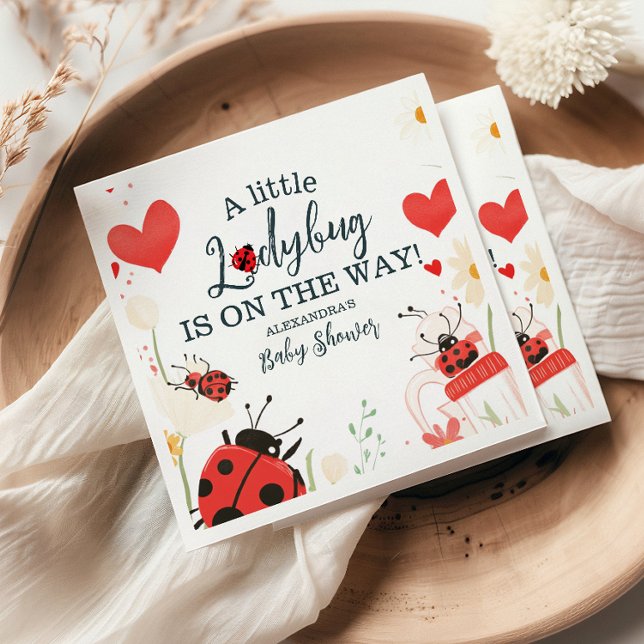 Guardanapo De Papel Pequeno Chá de fraldas Ladybug Girl (Criador carregado)