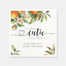 Pequeno Chá de fraldas Laranja Cutie Greenery