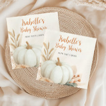 Pequeno Chá de fraldas Pumpkin Queda Mesa Decência