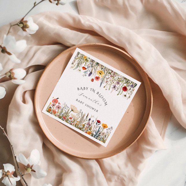 Guardanapo De Papel Pequeno Chá de fraldas Russo de Flor Selvagem (Criador carregado)