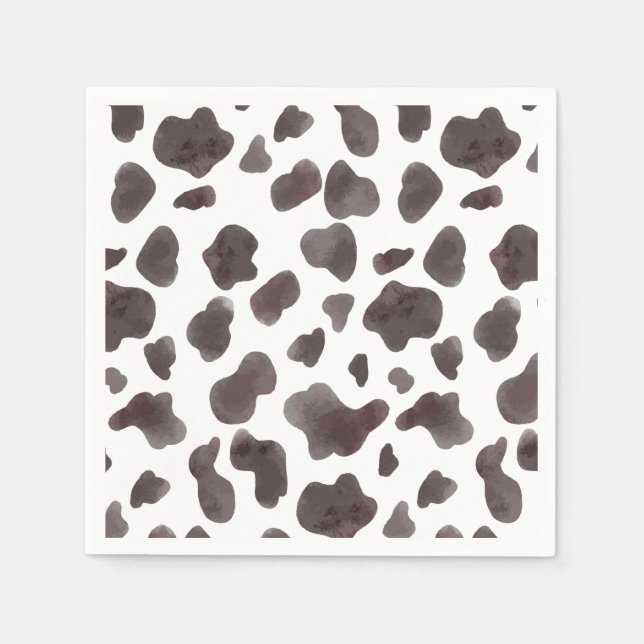 Guardanapo De Papel Pequeno Cowboy | Rustic Country Western Cowhide (Frente)