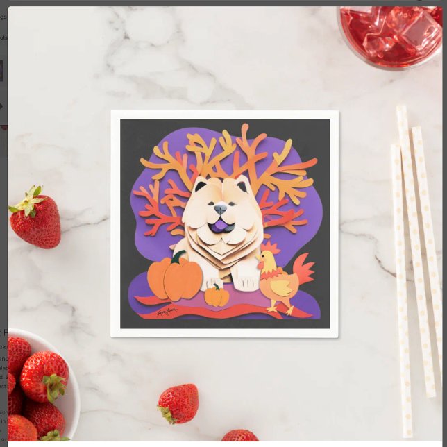 Guardanapo De Papel Pequeno Creme de Boo Chow (Criador carregado)