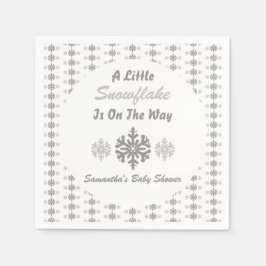 Guardanapo De Papel Pequeno Floco De Neve A Caminho