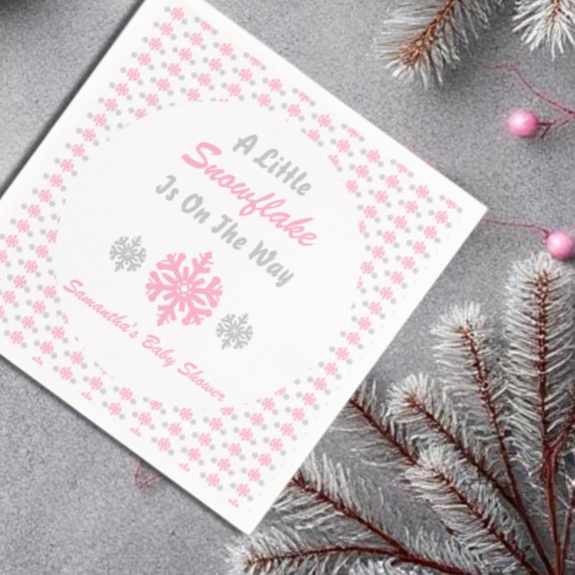 Guardanapo De Papel Pequeno Floco De Neve A Caminho (Criador carregado)