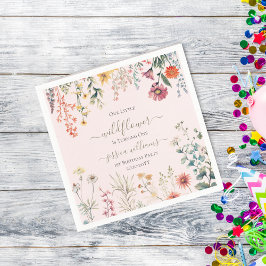 Guardanapo De Papel Pequeno Flor Selvagem Transformando Um primeiro an