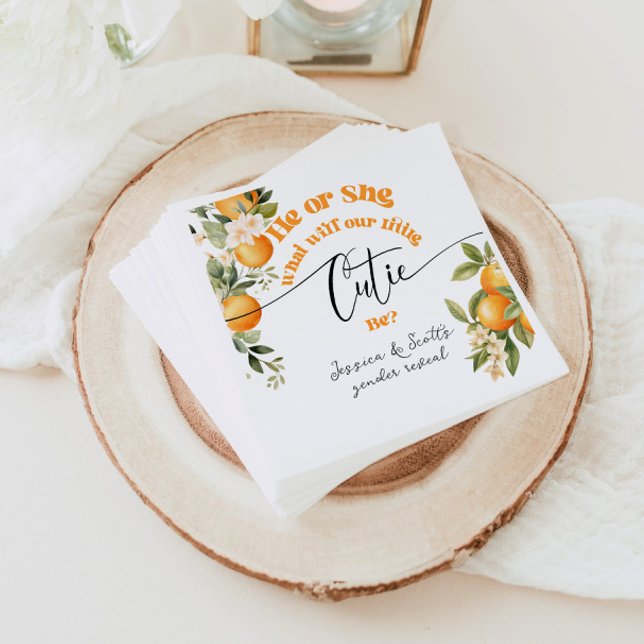 Guardanapo De Papel Pequeno gênero bonito revela Ele ou ela (Criador carregado)