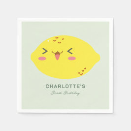 Guardanapo De Papel Pequeno Limão-Limão Citro Primeiro Aniversário