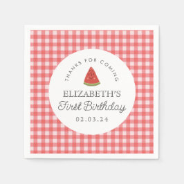 Guardanapo De Papel Pequeno Melão Doce Primeiro Aniversário