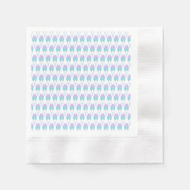 Guardanapo De Papel Pequeno Monstro Azul (Frente)