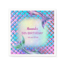 pequeno padrão de tema da sereia Aniversário