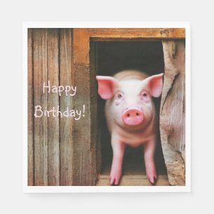 Guardanapo De Papel Pequeno Porquinho Bonito