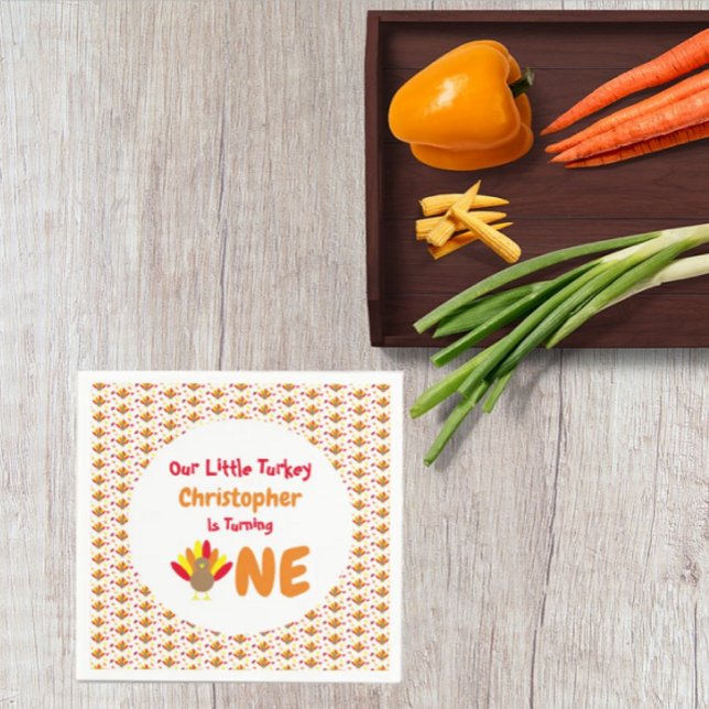Guardanapo De Papel Pequeno primeiro aniversario Turquia (Criador carregado)