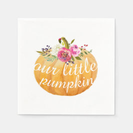 Guardanapo De Papel Pequeno Pumpkin Floral Queda Napkins